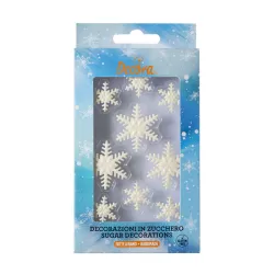 9 Snowflakes sugar decorations