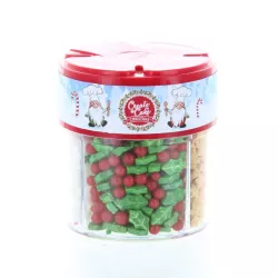 74 g Miscela di decorazioni di zucchero natalizie