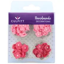 Décoration Sucre Mini Fleurs Rose - pcs/100