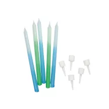 Blau-Grüne Ombré Kerzen