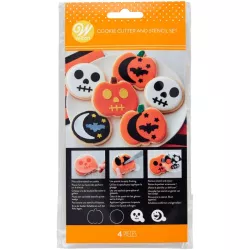 2 Ausstecher + 2 Schablonen - Halloween