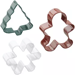 Cookie cutters set Christmas tree, snowflake and gingerbread man