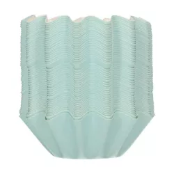 48 Light blue baking cups
