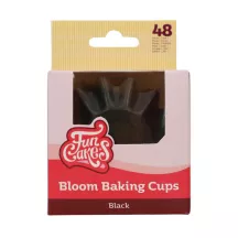 48 Black baking cups