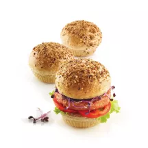 Silicone mold Burger Buns Ø 8 cm - Bread Baking tin for Perfect Burgers