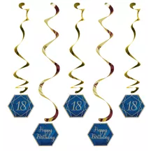Ghirlande a spirale "Navy & Gold" - Numero: 18