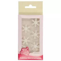 Schokoladendekoration Eiskristalle – 12 essbare Winterdekorationen für Cupcakes und Torten | Cakelicious