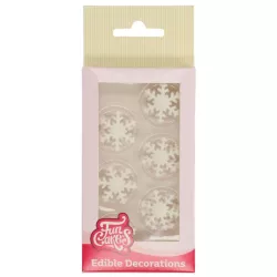 Schokoladendekoration Eiskristalle – 12 essbare Winterdekorationen für Cupcakes und Torten | Cakelicious