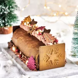 Schokoladendekoration Weihnachtsbûches – essbare Schokoladendekorationen für Bûches, Rouladen und Cakes | Cakelicious