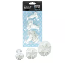 Tagliabiscotti Fiocco di neve, set da 3, Patisdecor