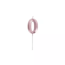 Graphic candle pink gold - Number: 0
