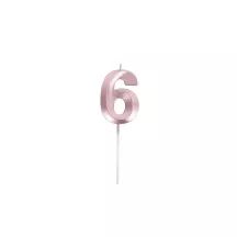 Graphic candle pink gold - Number: 6