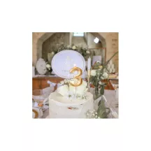 Grosse goldene Kerze - Zahl: 3