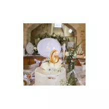 Large golden candle - Number: 6