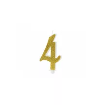 Candles Gold - Number: 4 - Selection of the Number