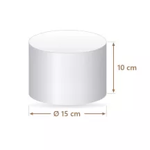 Torta finta polistirolo rotonda Ø 15 cm, alta 10 cm | Cakelicious