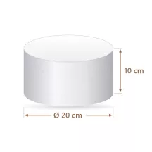 Torta finta polistirolo rotonda Ø 20 cm, alta 10 cm | Cakelicious