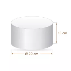 Faux gâteau polystyrène rond Ø 20 cm, 10 cm | Cakelicious
