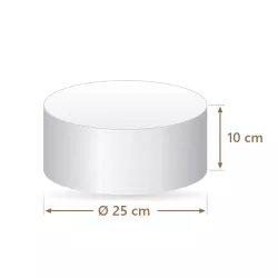 Polystyrene cake dummy round Ø 25 cm, 10 cm high | Cakelicious