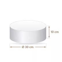 Polystyrene cake dummy round Ø 30 cm, 10 cm high | Cakelicious