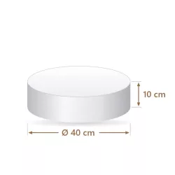 Faux gâteau polystyrène rond Ø 40 cm, 10 cm | Cakelicious