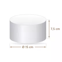 Polystyrene cake dummy round Ø 15 cm, 7.5 cm high | Cakelicious