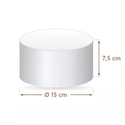 Polystyrene cake dummy round Ø 15 cm, 7.5 cm high | Cakelicious
