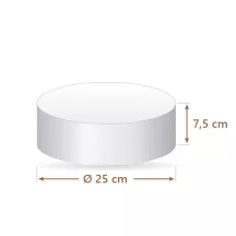 Faux gâteau polystyrène rond Ø 25 cm, 7,5 cm | Cakelicious