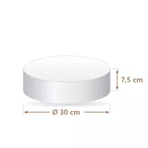 Torta finta polistirolo rotonda Ø 30 cm, alta 7,5 cm | Cakelicious