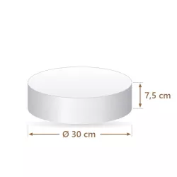 Faux gâteau polystyrène rond Ø 30 cm, 7,5 cm | Cakelicious