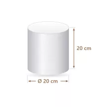 Polystyrene cake dummy round Ø 20 cm, 20 cm high | Cakelicious