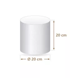 Faux gâteau polystyrène rond Ø 20 cm, 20 cm | Cakelicious