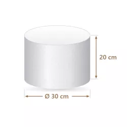 Torta finta polistirolo rotonda Ø 30 cm, alta 20 cm | Cakelicious