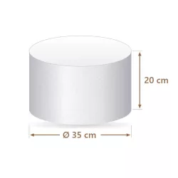Polystyrene cake dummy round Ø 35 cm, 20 cm high | Cakelicious
