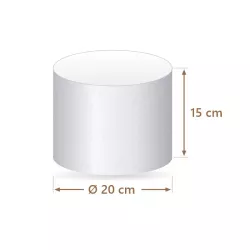 Faux gâteau polystyrène rond Ø 20 cm, 15 cm | Cakelicious
