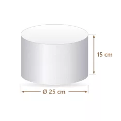 Torten-Dummy rund Ø 25 cm, 15 cm hoch | Cakelicious