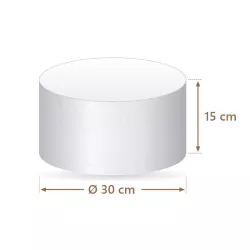 Faux gâteau polystyrène rond Ø 30 cm, 15 cm | Cakelicious