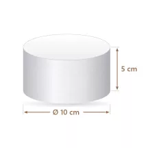 Polystyrene cake dummy round Ø 10 cm, 5 cm high | Cakelicious