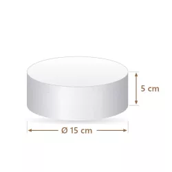 Torta finta polistirolo rotonda Ø 15 cm, alta 5 cm | Cakelicious