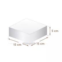 Polystyrene cake dummy square 15 x 15 cm, 5 cm high | Cakelicious