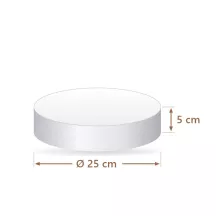Torta finta polistirolo rotonda Ø 25 cm, alta 5 cm | Cakelicious