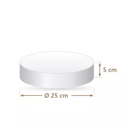Torta finta polistirolo rotonda Ø 25 cm, alta 5 cm | Cakelicious