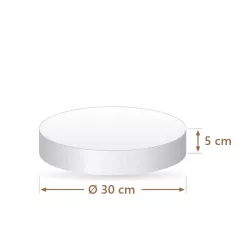 Polystyrene cake dummy round Ø 30 cm, 5 cm high | Cakelicious