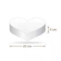 Torten-Dummy Herz 25 cm, 5 cm hoch | Cakelicious