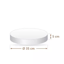 Polystyrene cake dummy round Ø 35 cm, 5 cm high | Cakelicious