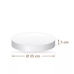 Faux gâteau polystyrène rond Ø 35 cm, 5 cm | Cakelicious
