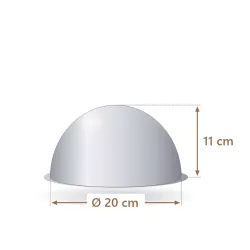 Hemispherical - Diameter 20 cm