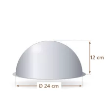 Stampi da forno per semisfere - diametro 24 cm