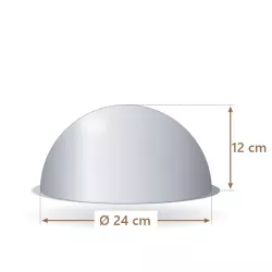 Stampi da forno per semisfere - diametro 24 cm