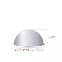 Baking tin for hemisphere Ø 18 cm
